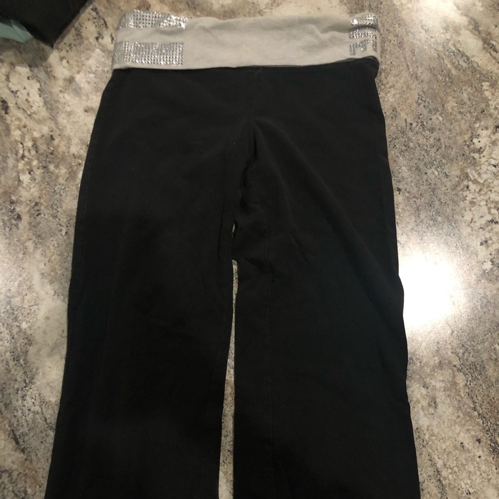 PINK gemstone bootcut yoga pants
